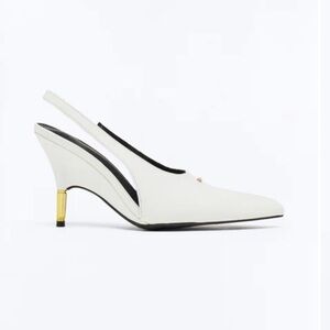 Elegant White Slingback Heels